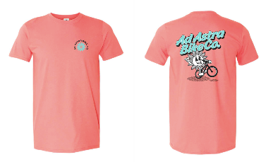 Ad Astra Bike Co. Retro T-Shirt (Coral)